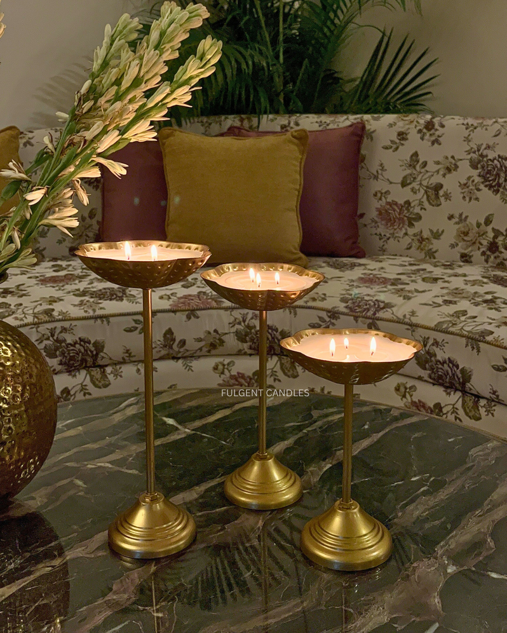 Urli Stand Candle - Set of 3