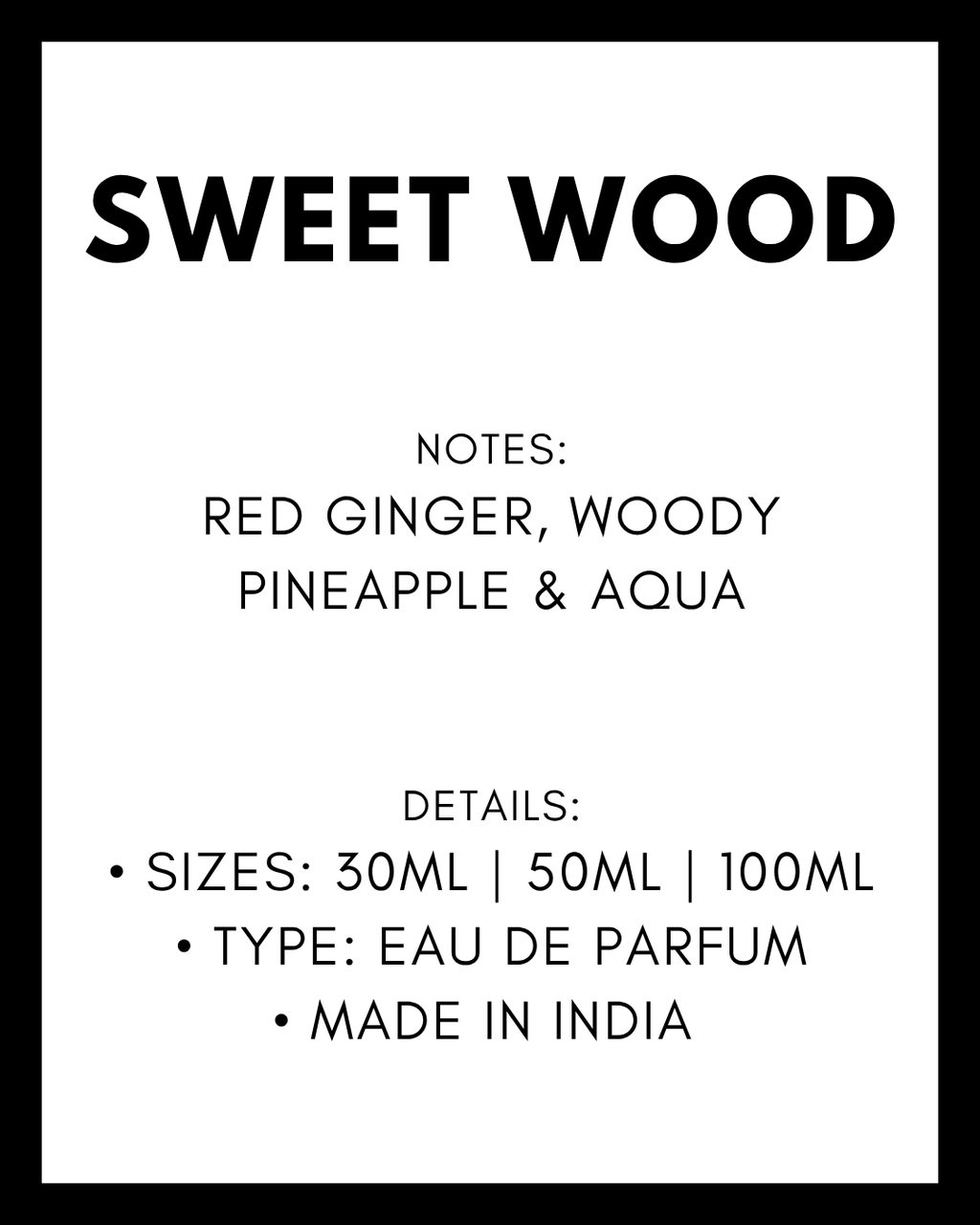 Sweet Wood Perfume