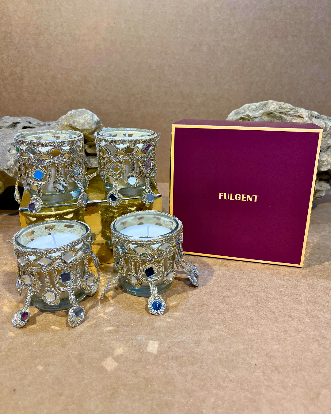 Sitaara Mirror Candles Gift Box