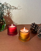 Lined Votive Candle