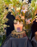 Evil Eye Candle + Wooden Coaster