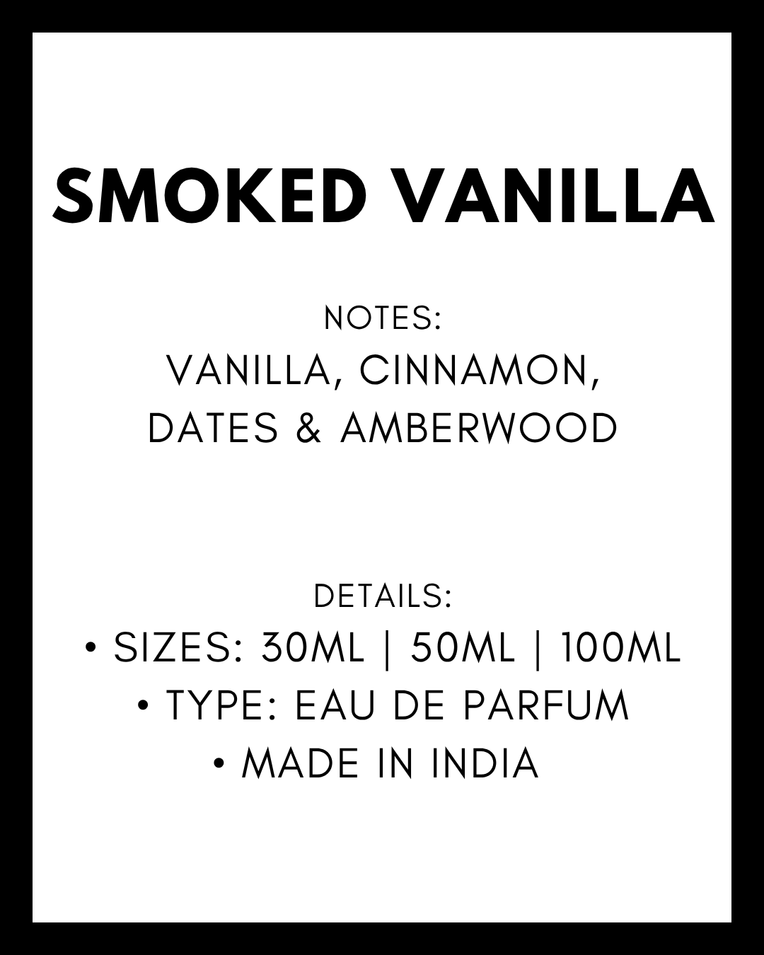 Smoked Vanilla Perfume