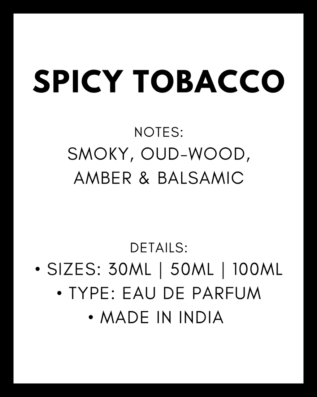 Spicy Tobacco Perfume