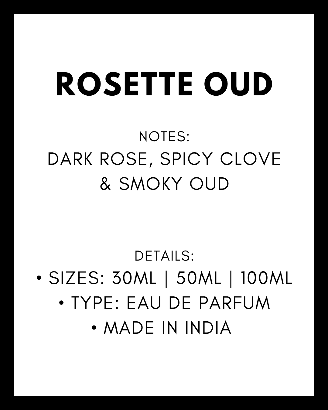 Rosette Oud Perfume
